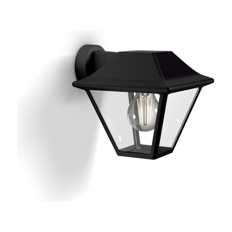 Alpenglow down wall lantern black 1x60W