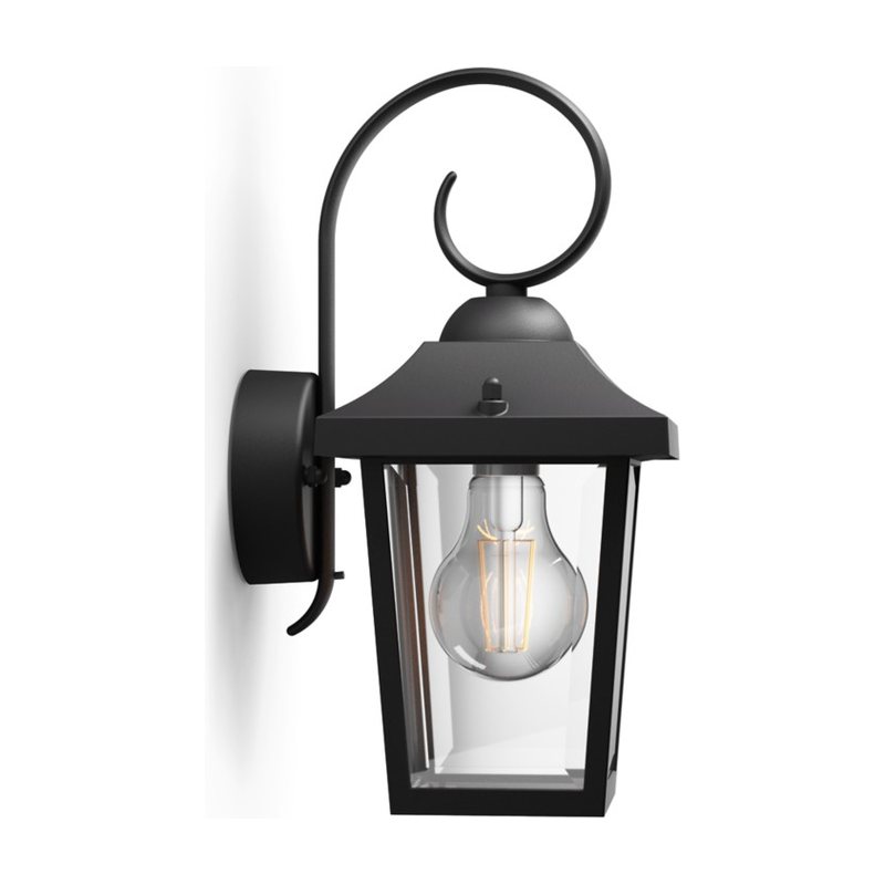 Buzzard wall lantern black 1x60W 230V