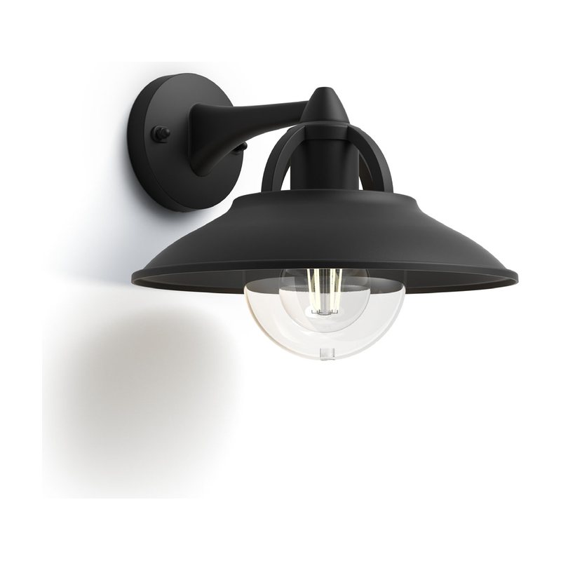 Cormorant wall lantern black 1x42W 230V