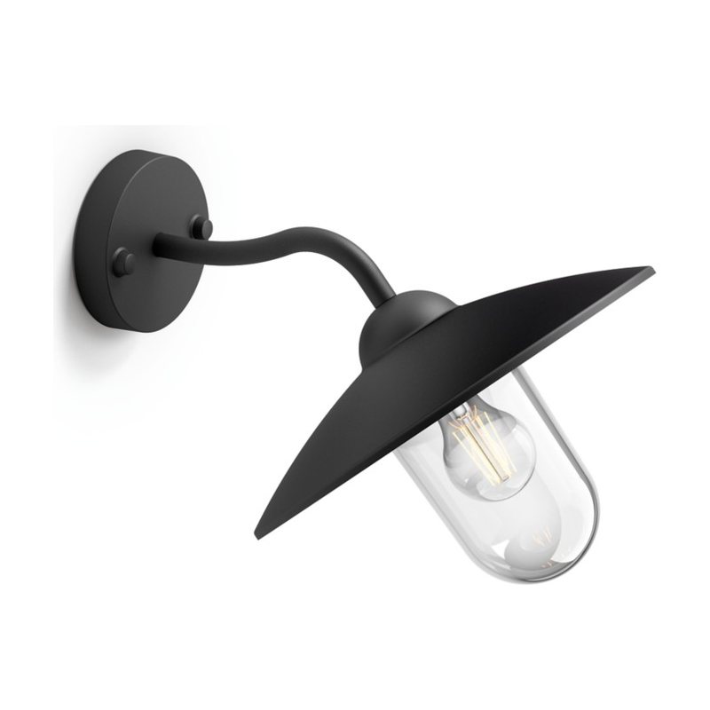 Hammock wall lantern black 1x60W 230V