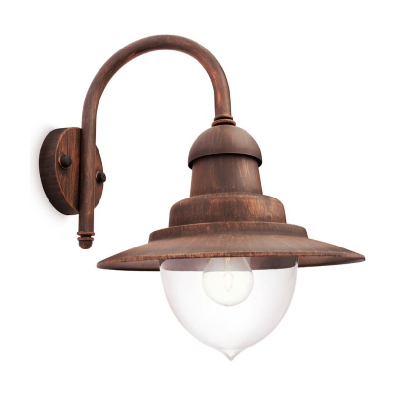 Raindrop wall lantern bronze 1x60W 230V